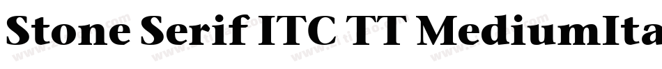 Stone Serif ITC TT MediumItalic字体转换